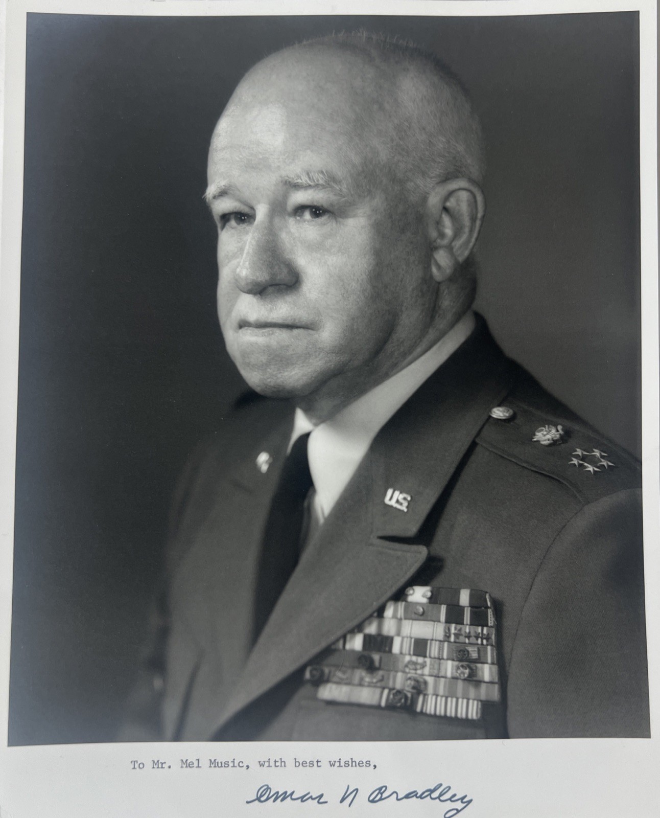 General Omar Nelson Bradley Signed, Official U. S. Army Photograph, Matt Finish