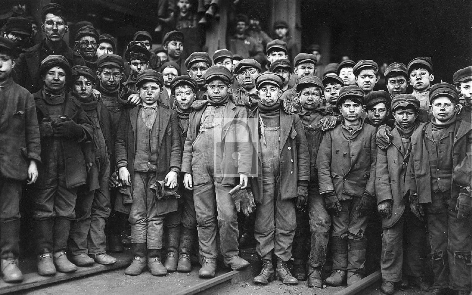 Coal Mine Breaker Boys South Pittston Pennsylvania PA - Reprint