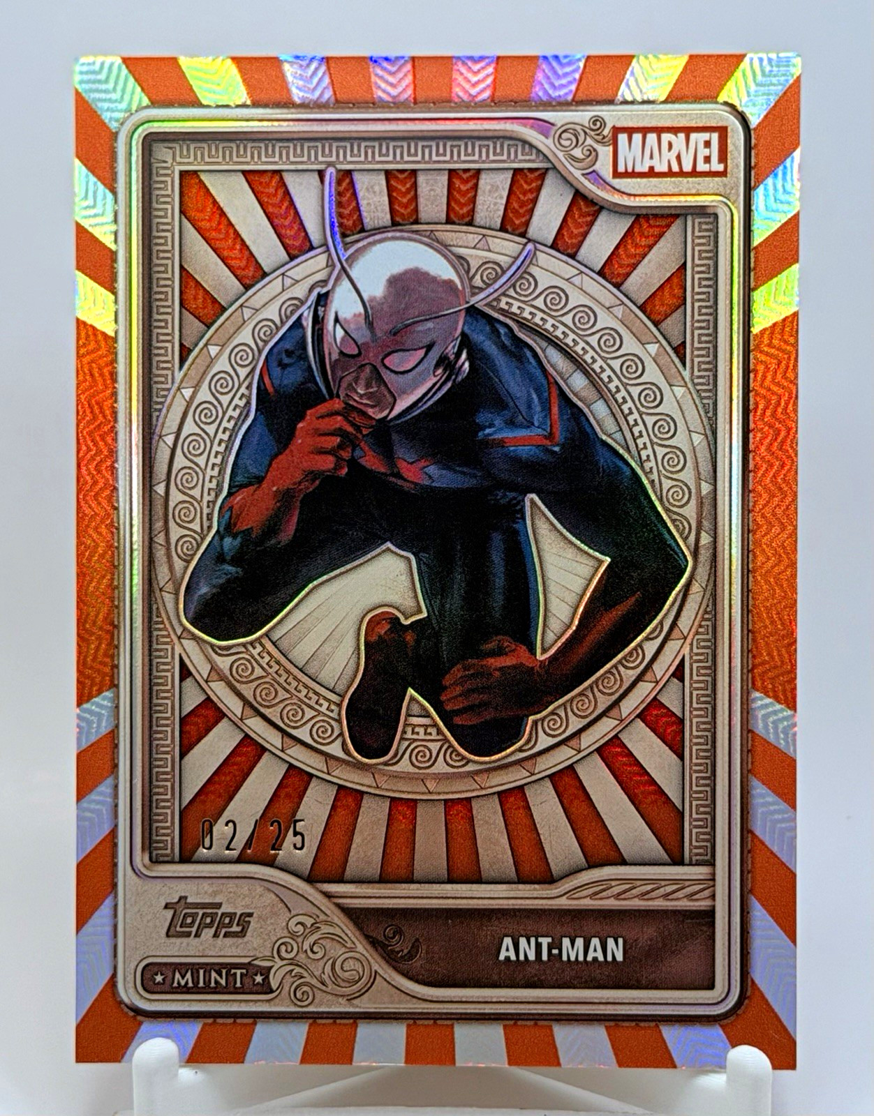 2026 Topps Mint Marvel Ant-Man Bronze #40 Orange Foil Serial 02/25