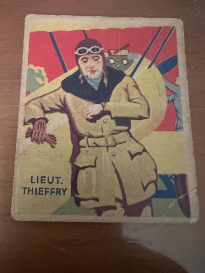 1934 National Chicle Company Sky Birds Card #3 Lieut Thieffry