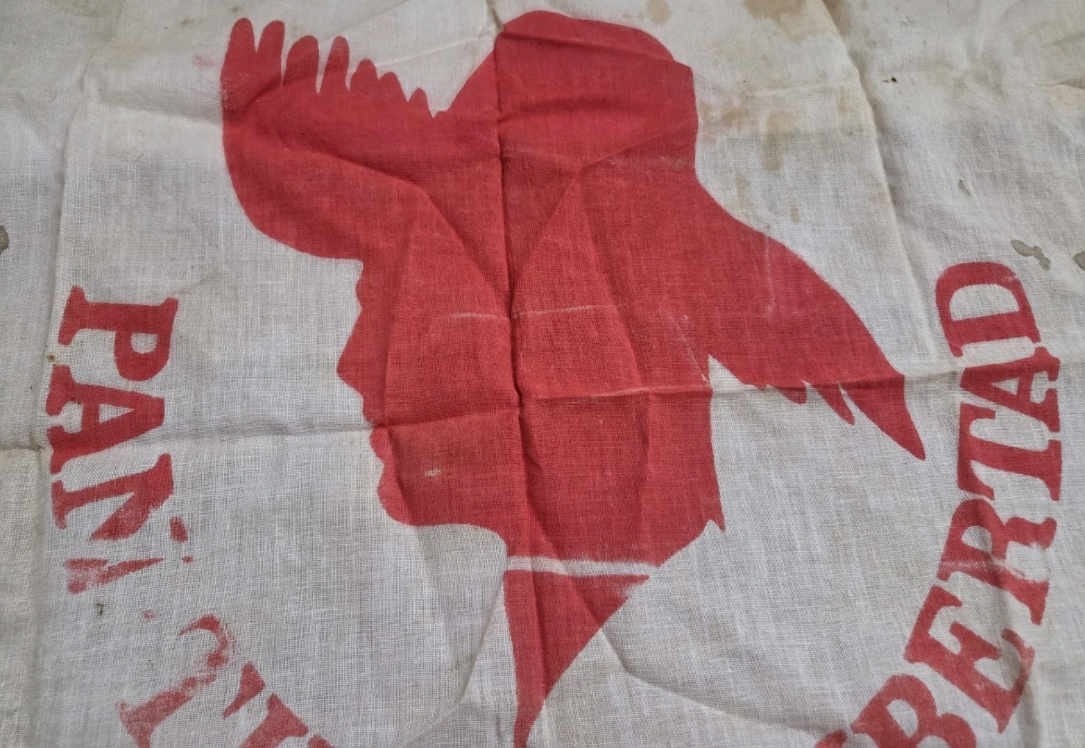 RARE VTG PPD Popular Democratic Party Flag Pan, Tierra Y Libertad Old 21 X 17\