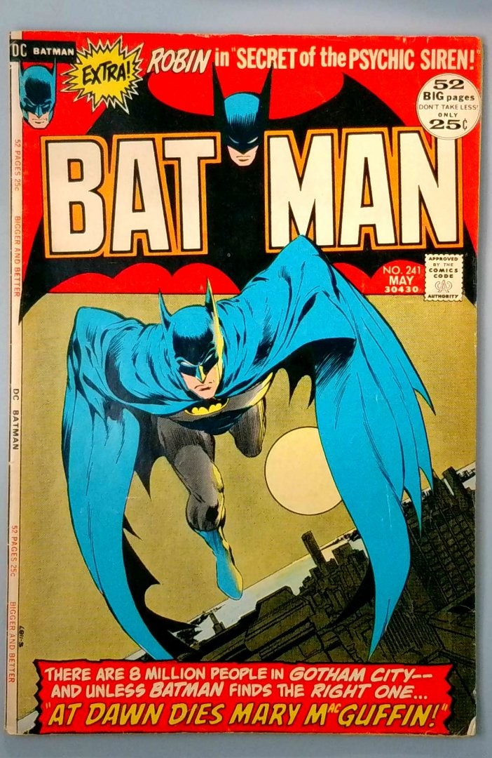 Batman #241 VG New Batman Cover Logo DC 1972 Batman #241 VG New Batman Cover Logo DC 1972
