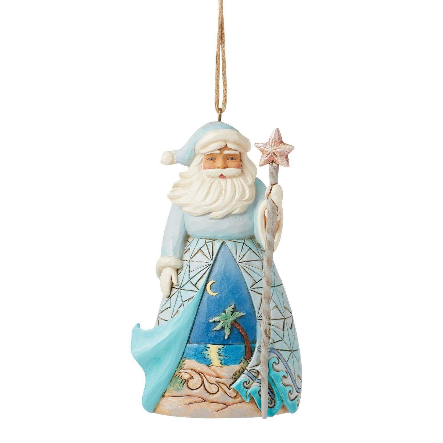 Jim Shore Santa with Starfish Cane Ornament 6016518 New for 2025