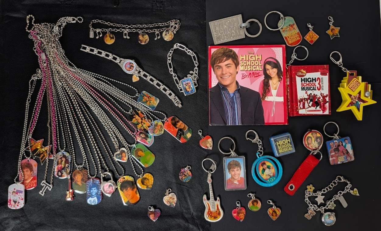 Disney High School Musical HSM Jewelry Lot 40+ Necklaces Watches Charms Keychain Disney High School Musical HSM Jewelry Lot 40+ Necklaces Watches Charms Keychain