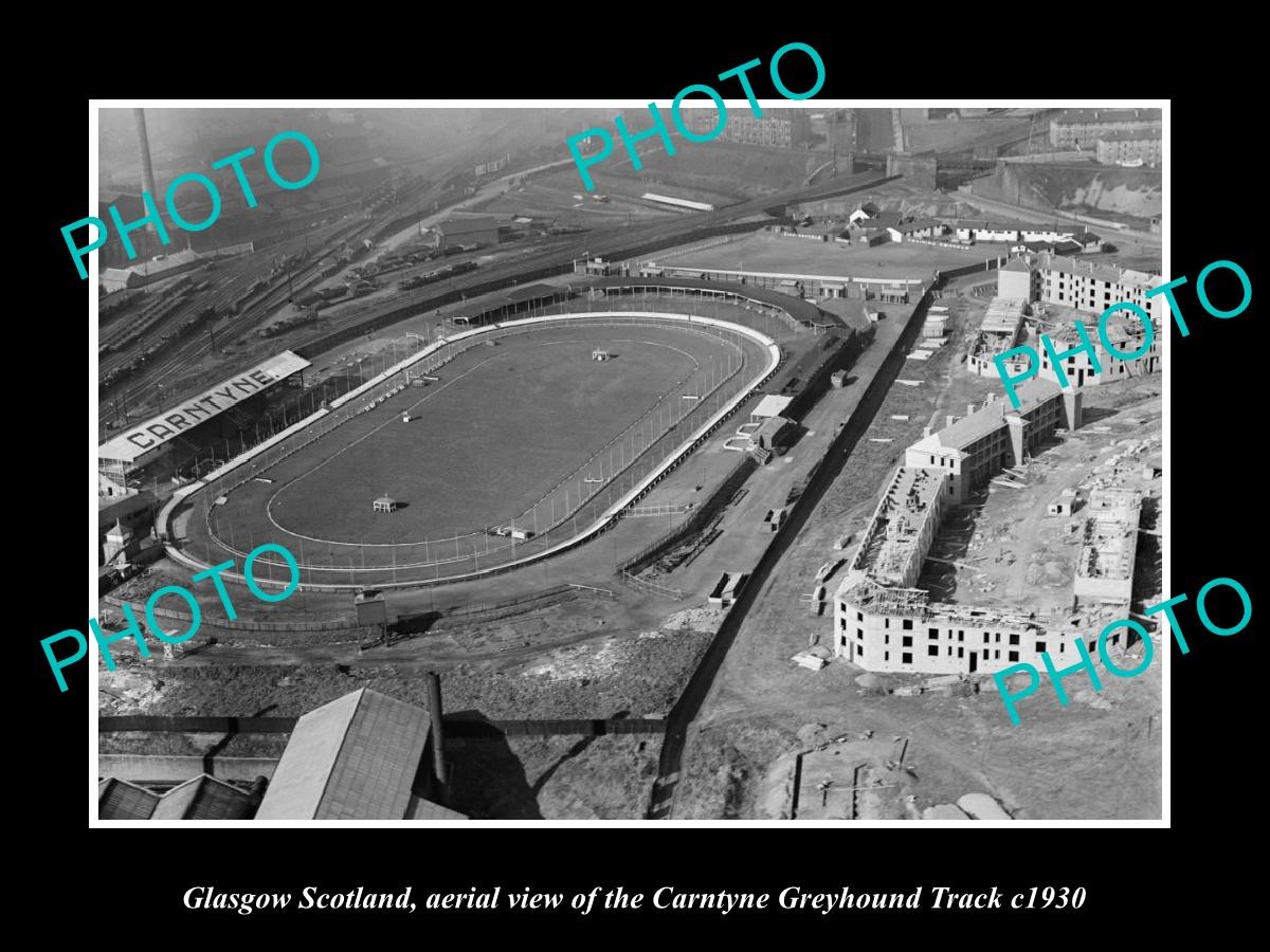 Glasgow Scotland The Carntyne Greyhound Track c1930 Old Large Historic Photo