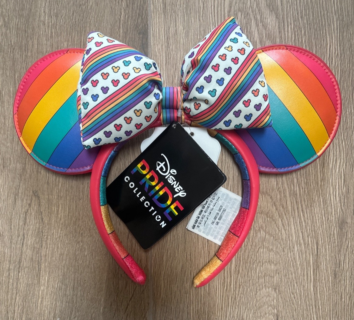 NWT Disney Pride Collection 2020 Mickey Minnie Mouse Ears Headband Rainbow Bow
