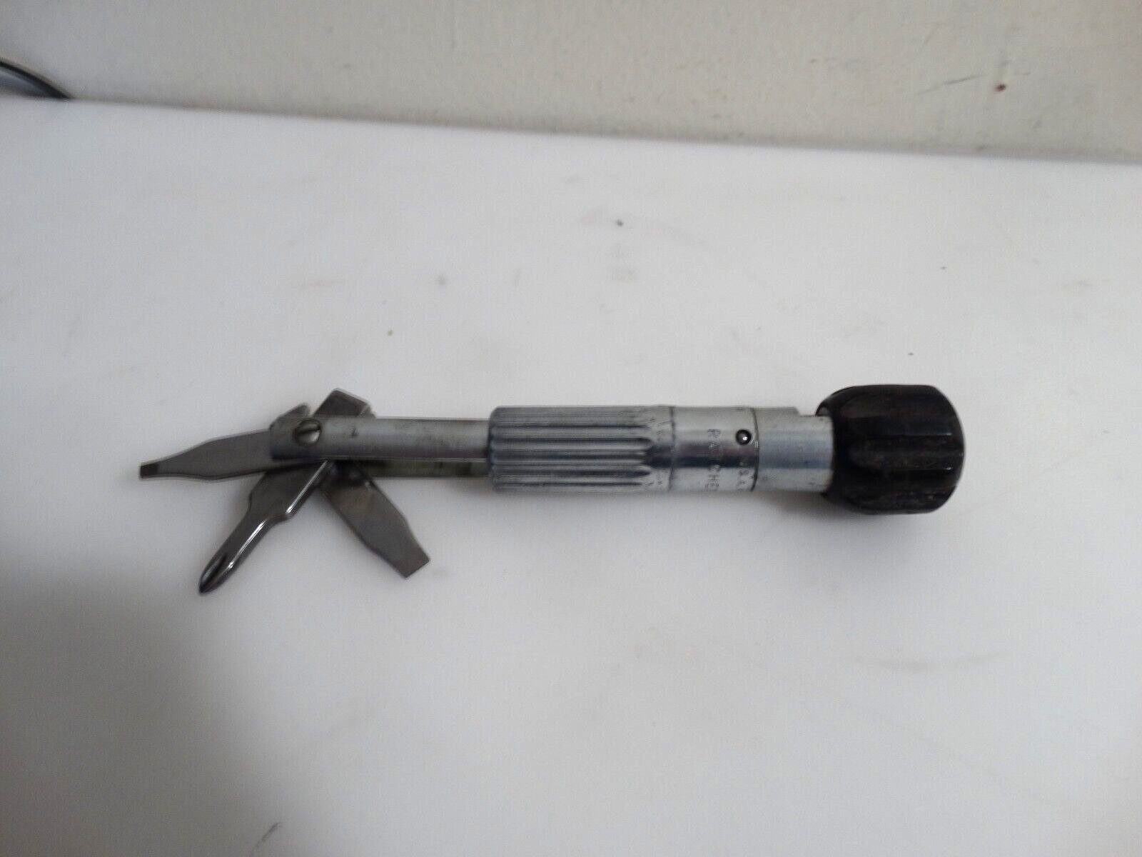 Vintage Ratchet Versatool Multi Slotted and Phillips Ratcheting Screwdriver USA