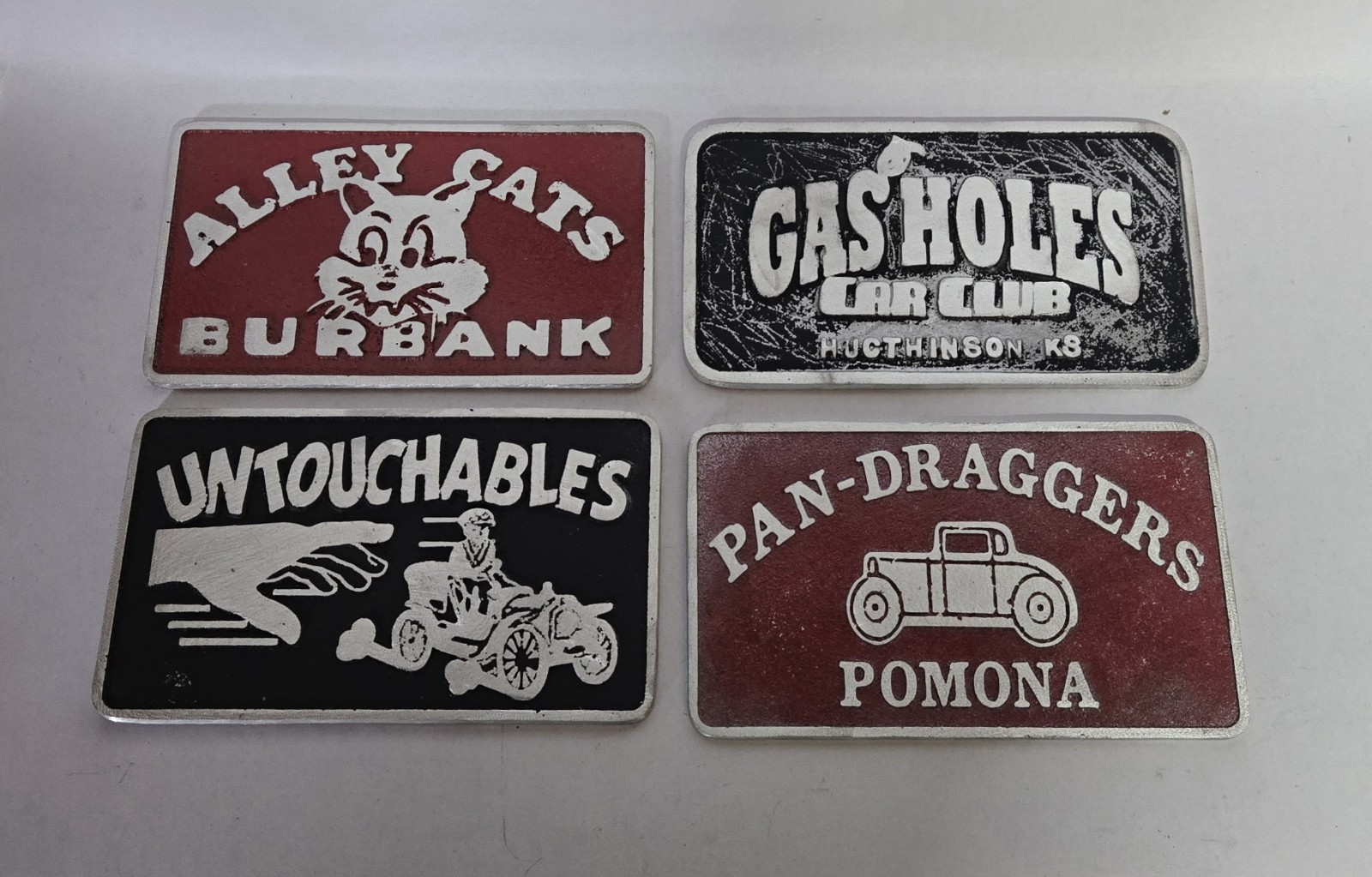Vintage Cast Aluminum Car Club Plaque Vintage Cast Aluminum Car Club Plaque