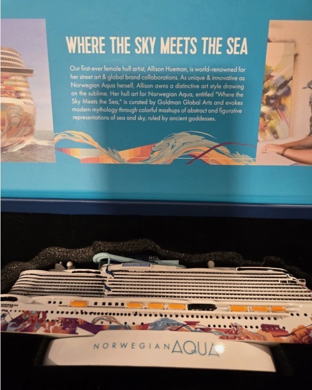 NCL NORWEGIAN AQUA Inaugural Cruise Ship Model - Brand New In Box