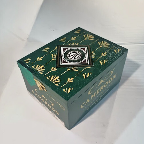 CAO L'Anniversaire Cameroon Robusto 5x50 Empty Cigar Box 7NR Dark Green Wood