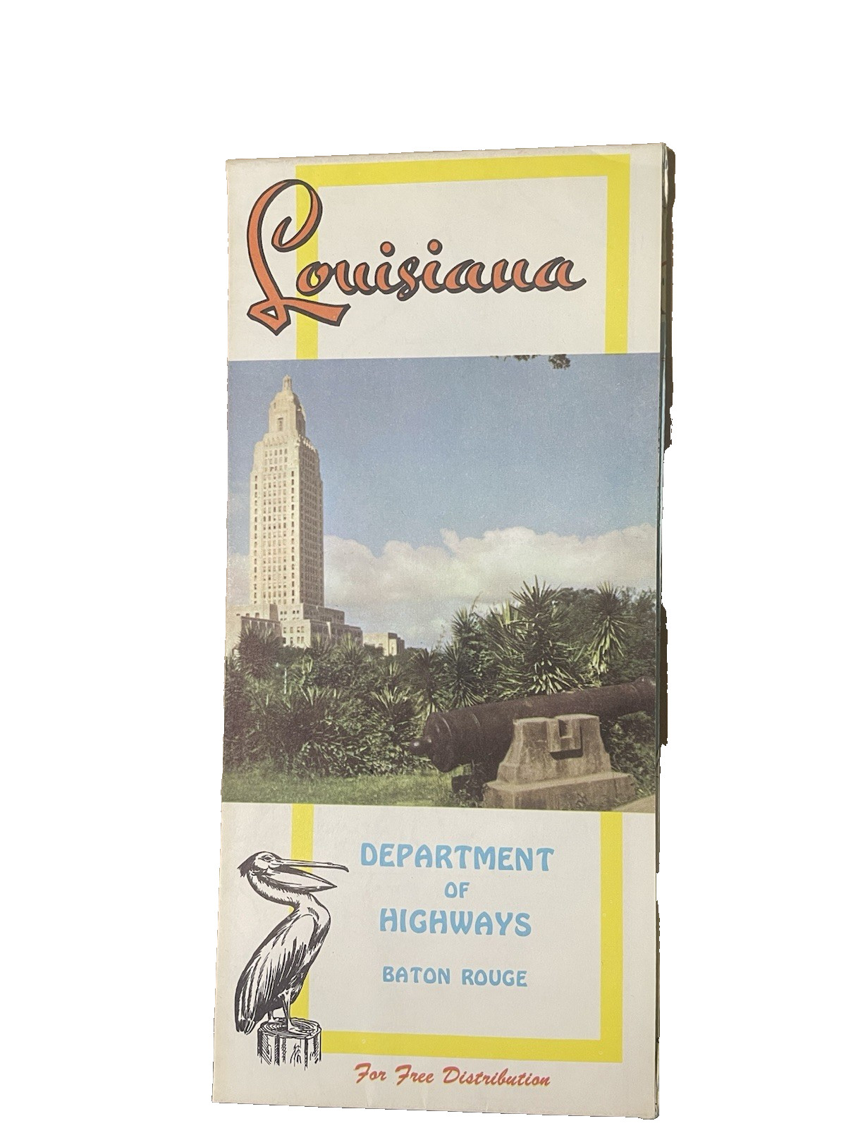 Vintage 1960\'s Louisiana Official Map Dept of Highways Pelican Baton Rouge Vintage 1960\'s Louisiana Official Map Dept of Highways Pelican Baton Rouge