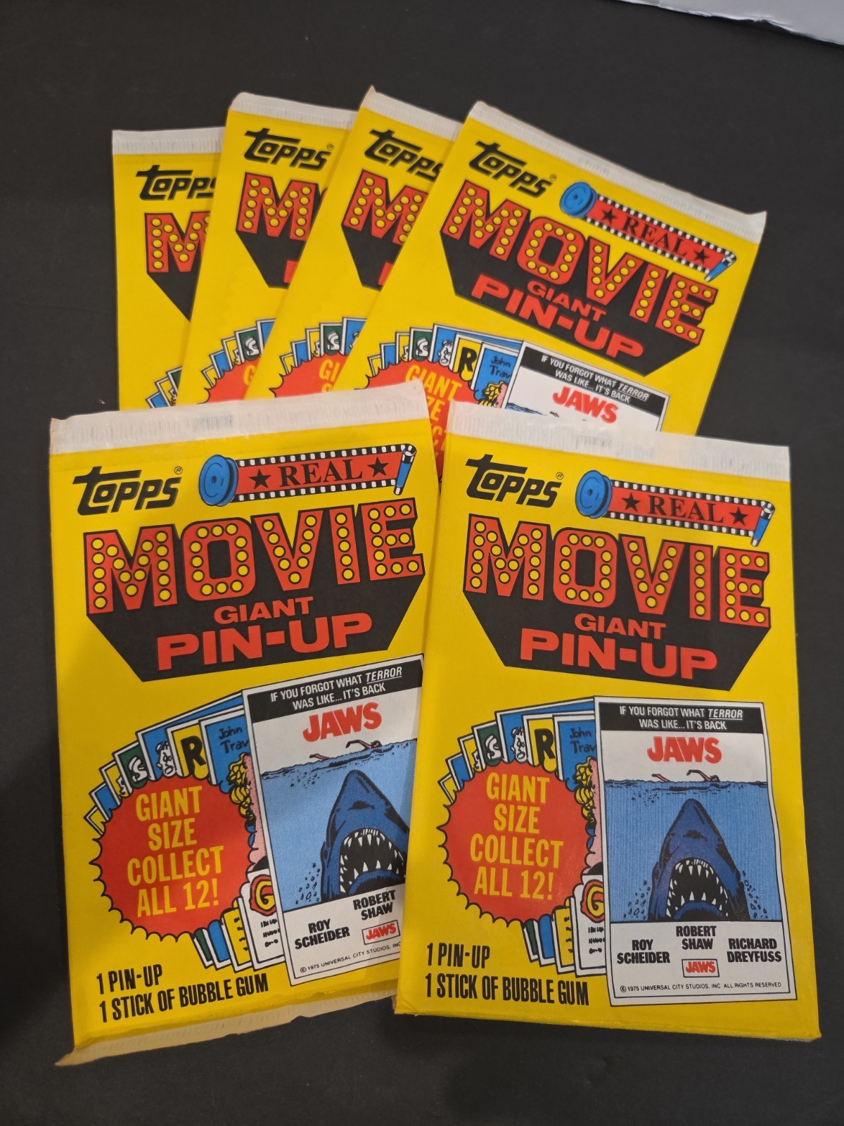1981 - Topps Giant Movie Pin-Up Poster - LOT OF 6 - Factory Sealed  NEW