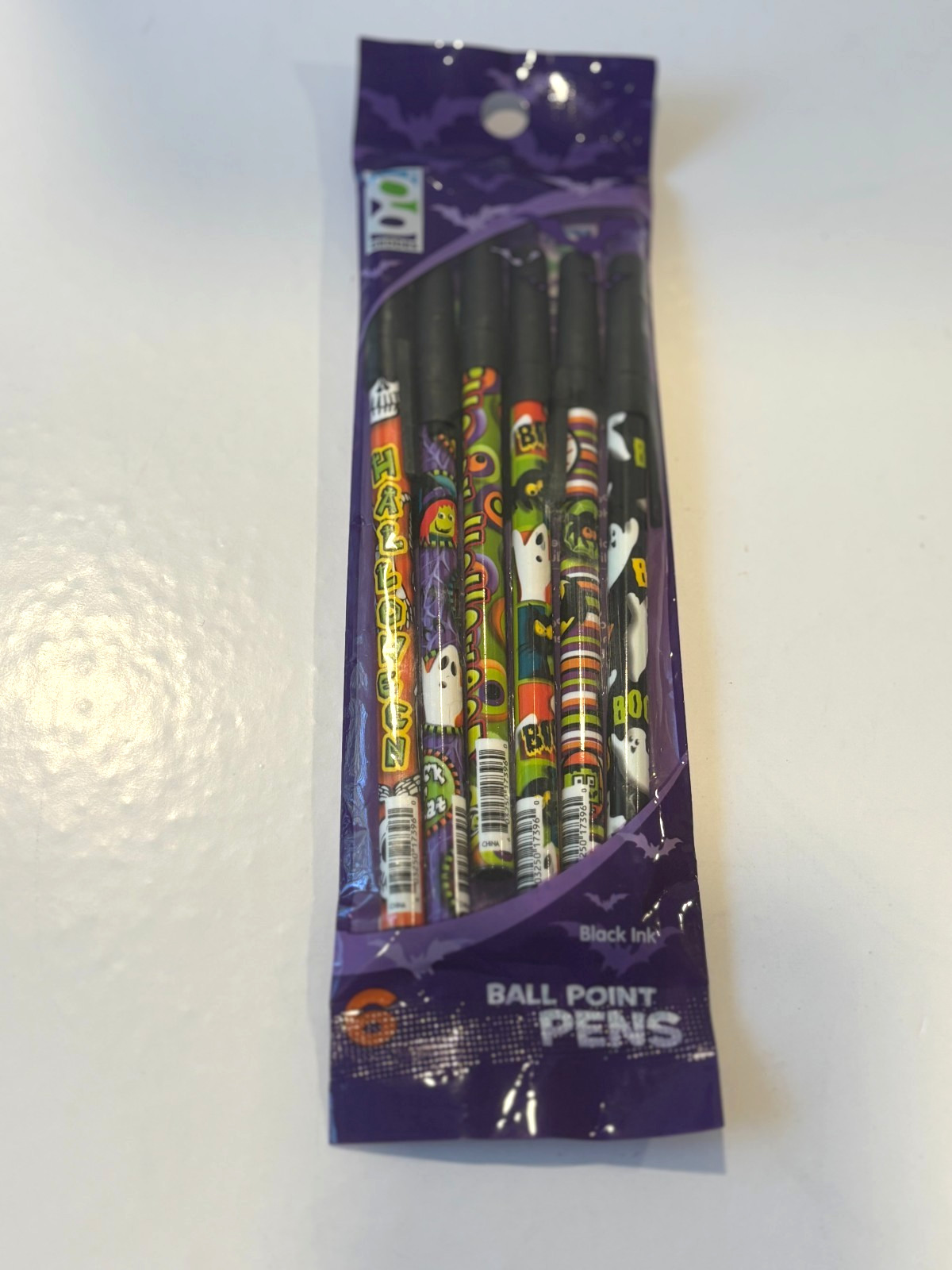 Halloween 6 Geddes Black Ink Ball Point Pens New Old Stock 2012