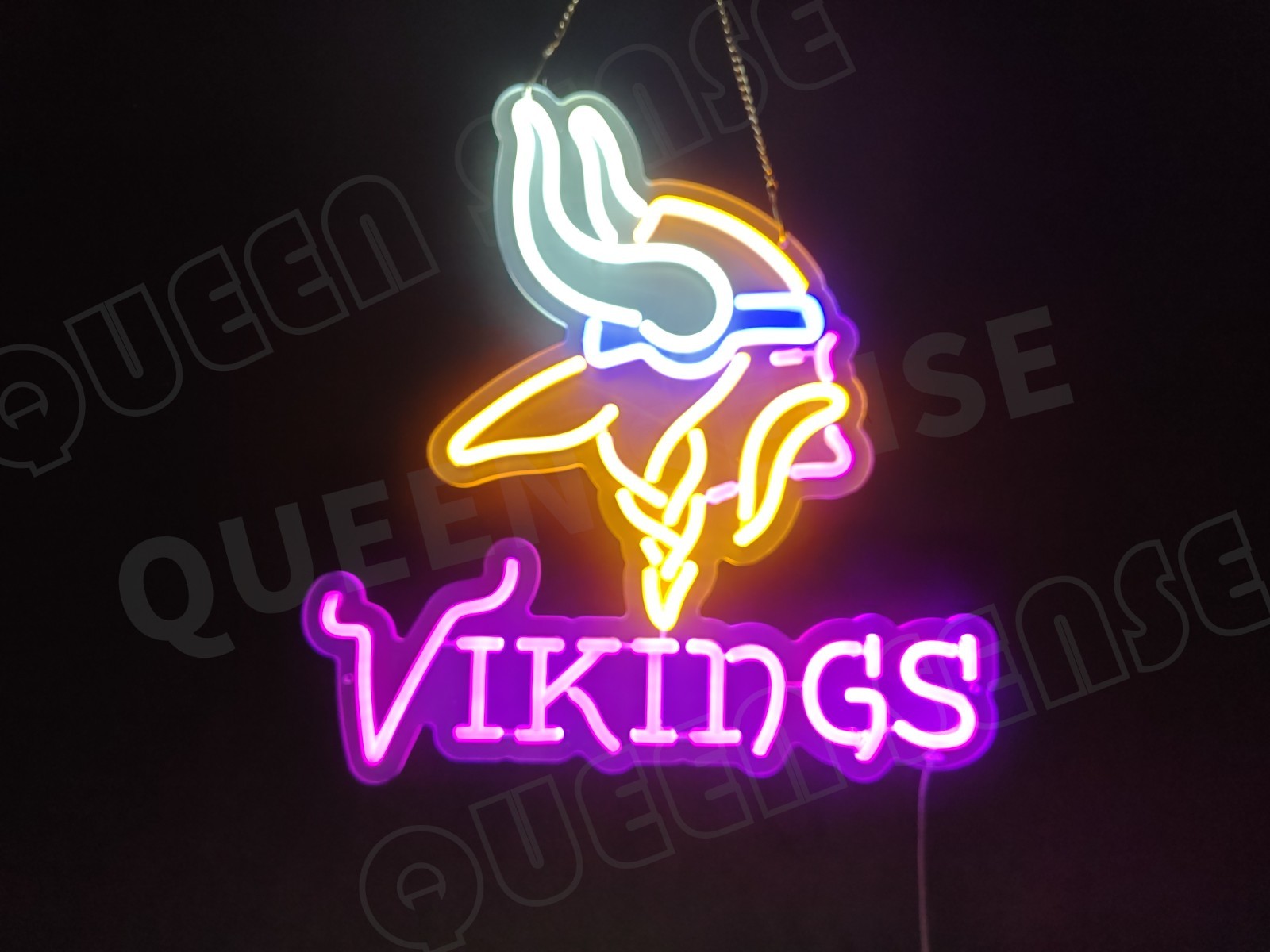 Minnesota Vikings LED Neon Sign With Dimmer USB Powered Adjustable Light