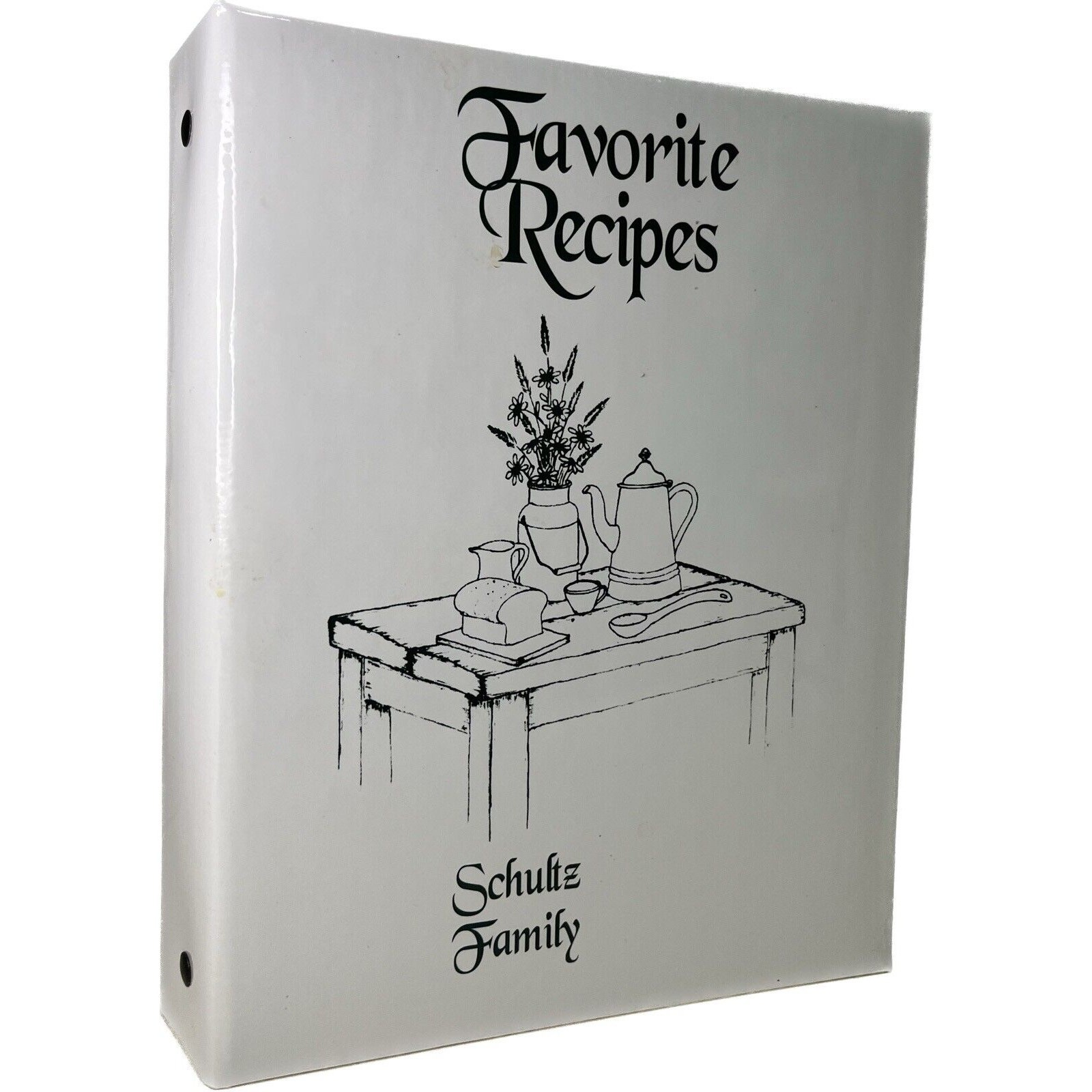 Cookbook Recipes 3 Ring binder 1991 New Old Stock VTG USA Food Gifts Christmas