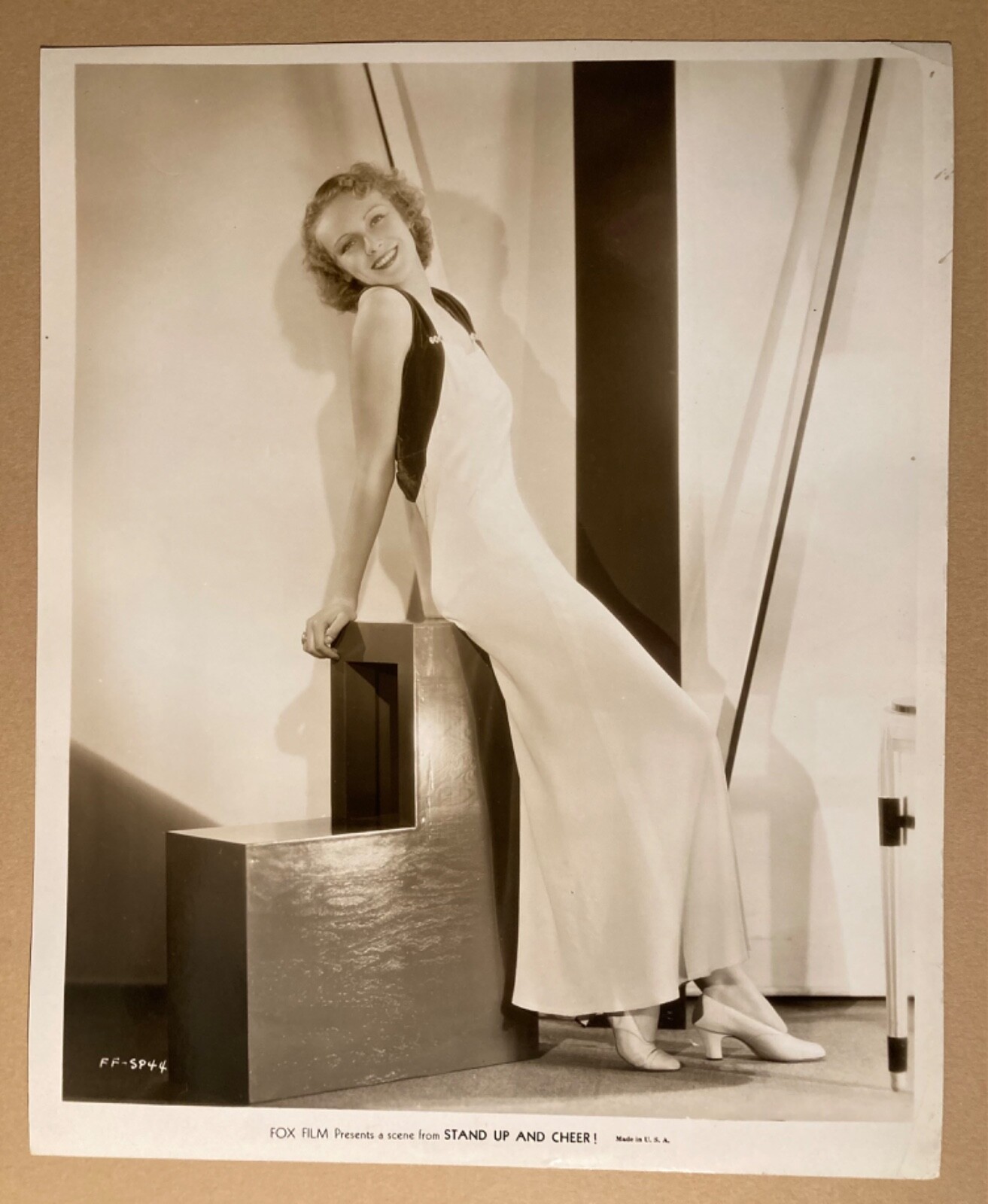 Hollywood form fitting gown pinup photo Madge Evans 1934 “Stand Up and Cheer”