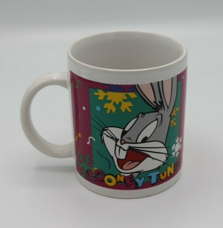 Looney Tunes Bugs Bunny Coffee Mug 1996 Vintage Colorful