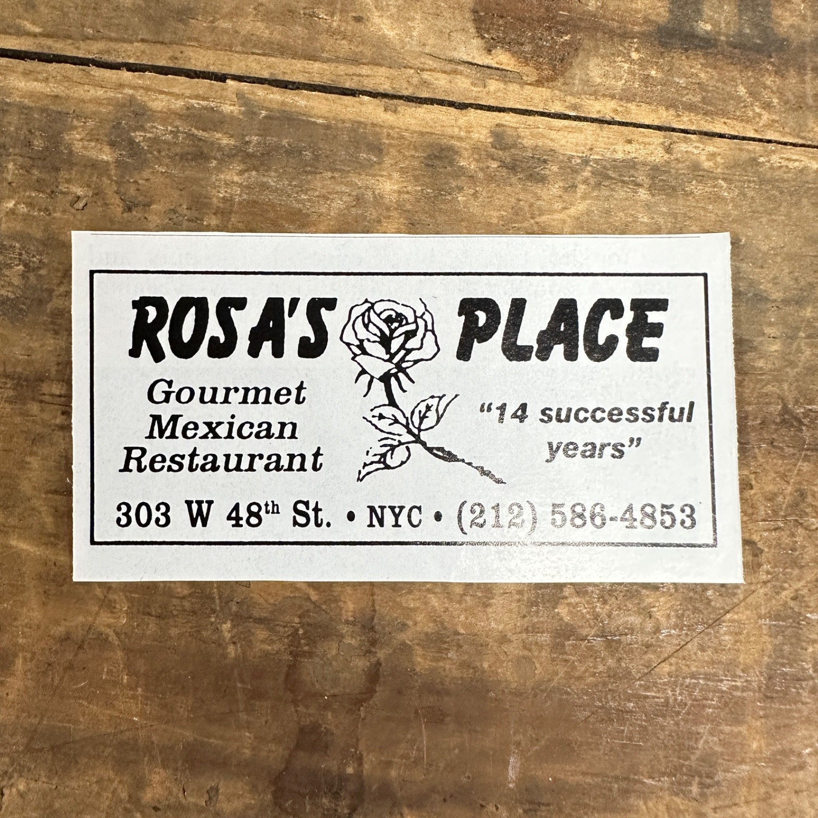 1998 Rosa’s Place Vintage Gourmet Mexican Restaurant Print Ad W 48th St NYC 1998 Rosa’s Place Vintage Gourmet Mexican Restaurant Print Ad W 48th St NYC