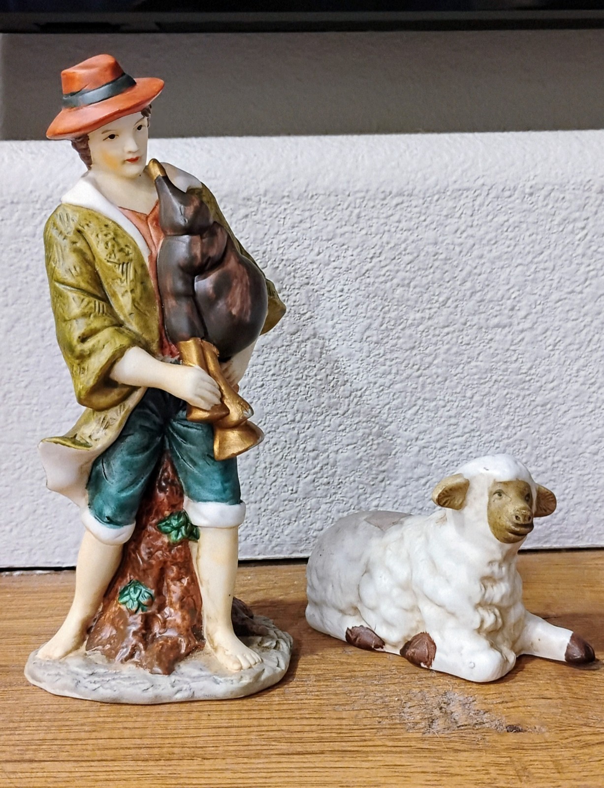 VTG Kirkland Signature Porcelain Nativity Set Replacement Shepherd Boy with Lamb