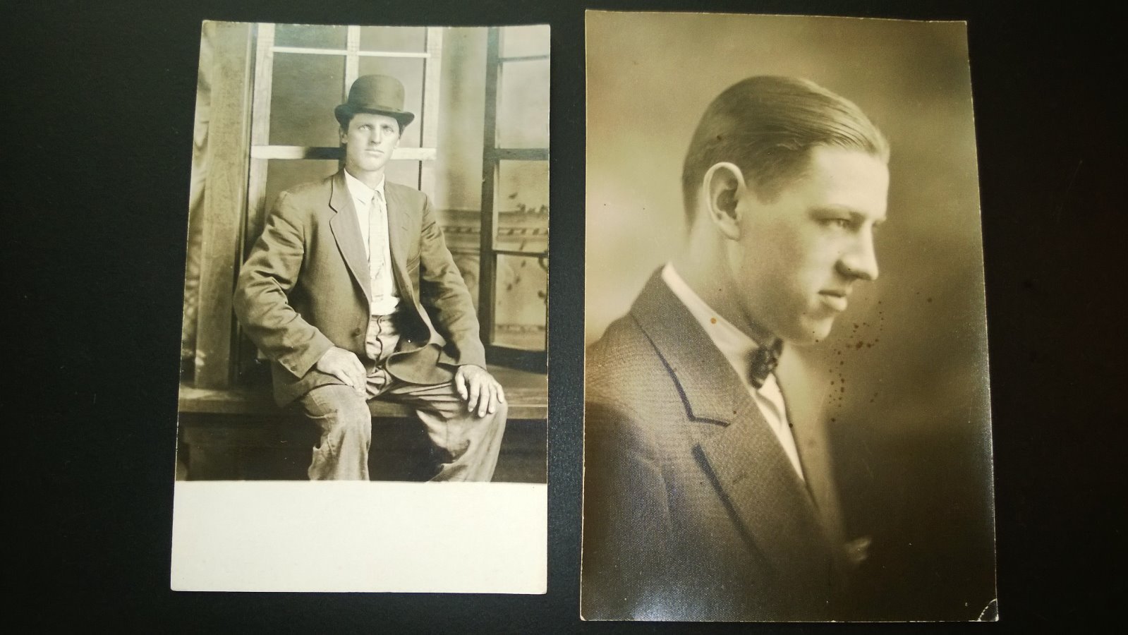 ANTIQUE SET OF (2) RELATED  REALPHOTO and PHOTO LATE 1800s,EARLY 1900s Postcards