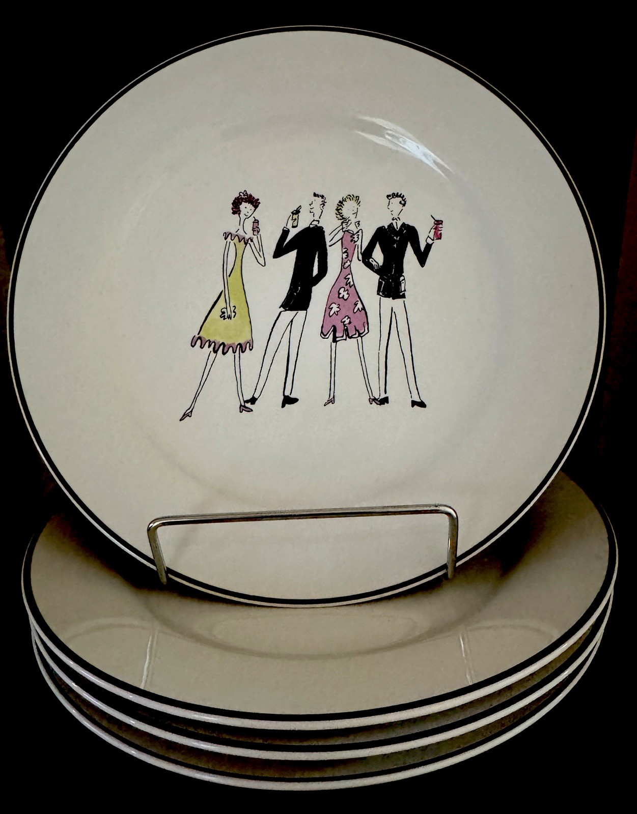 Rosanna “ A Woman’s Work is Never Done” Plates Set of 4  Ceramic 8\