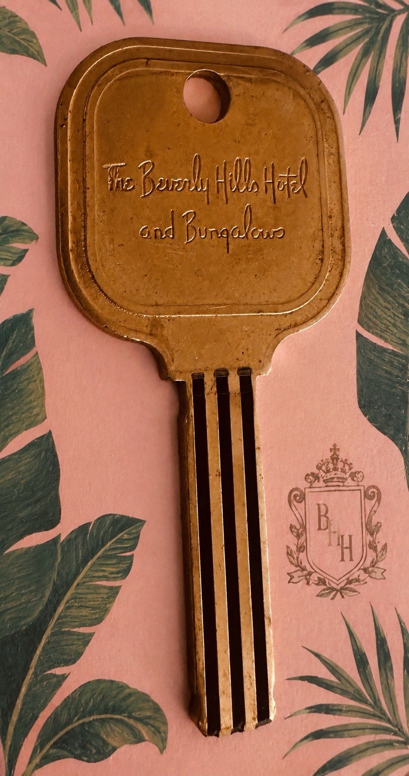 Beverly Hills Hotel & Bungalows, Beverly Hills, California 90210 Hotel Room Key