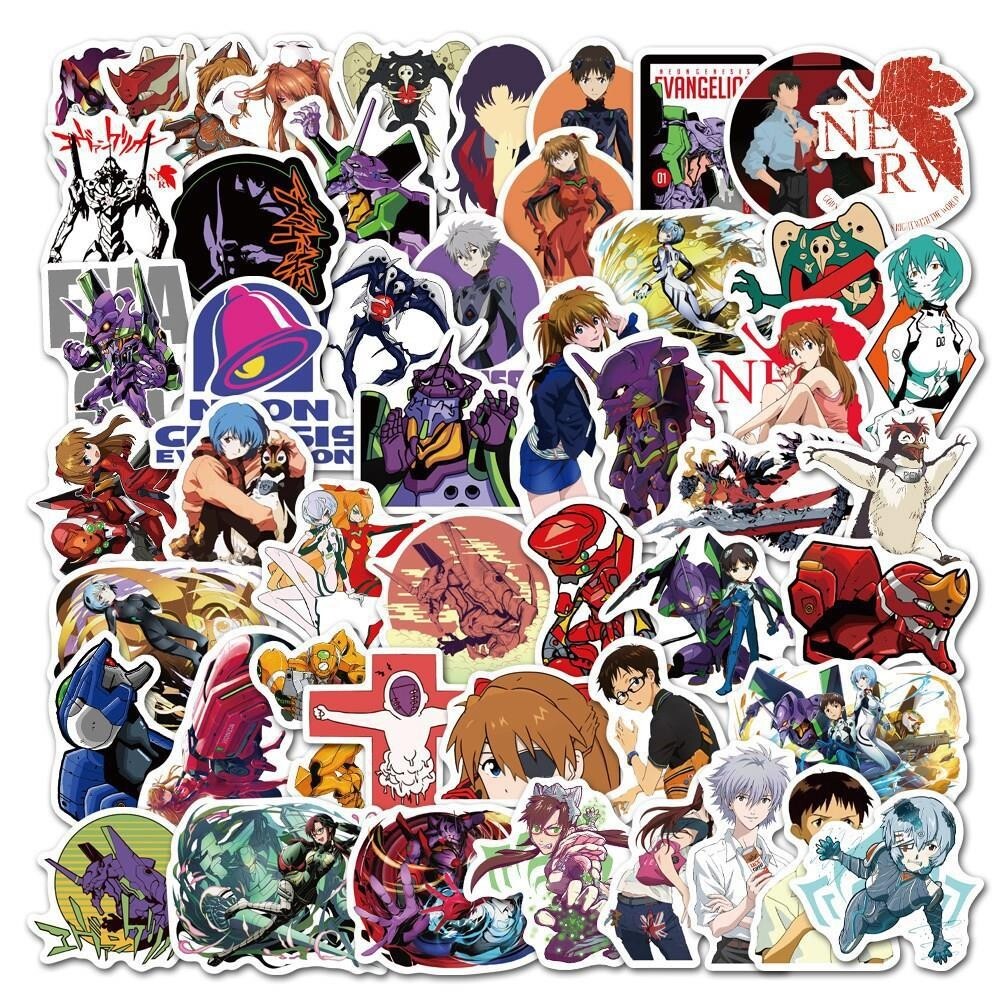 Mix 10 PCs Neon Genesis Evangelion Animate Luggage Laptop  Sticker-No Duplicate