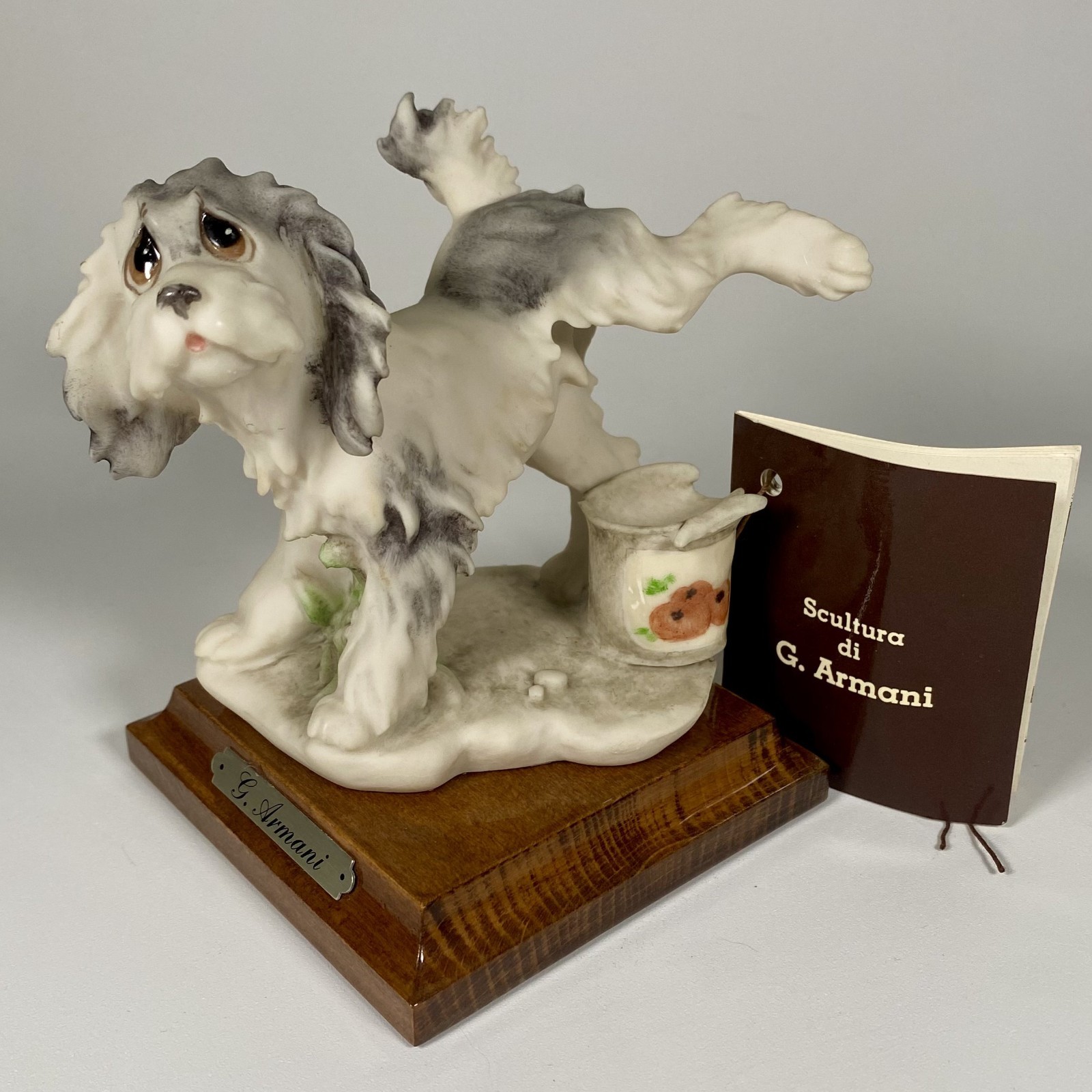 Giuseppe Armani Cavalier King Charles Spaniel Figurine 1983 Florence Italy Dog