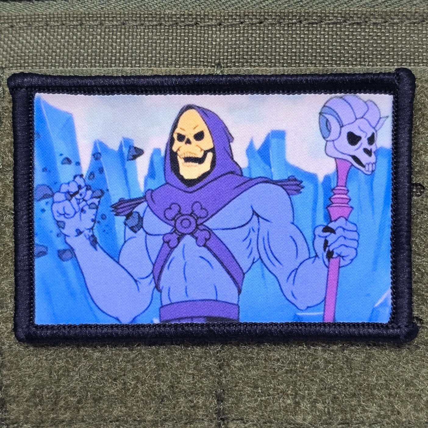 Skeletor Patch Moral He Man Tactical Military Army USA Hacker Hook & Loop 3x2