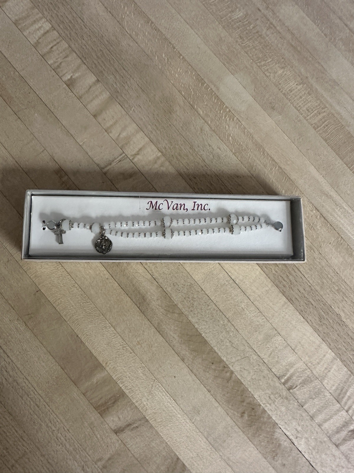 Rosary Bracelet Measuring Six And One Half Inches , With Magnetic Clasp