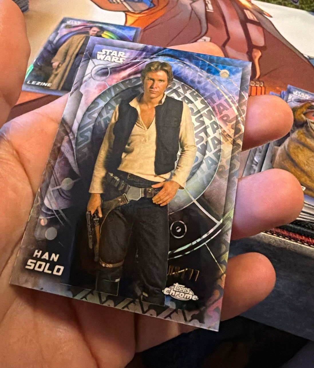 Topps 2026Chrome Star Wars Han Solo Logo Refractor #83