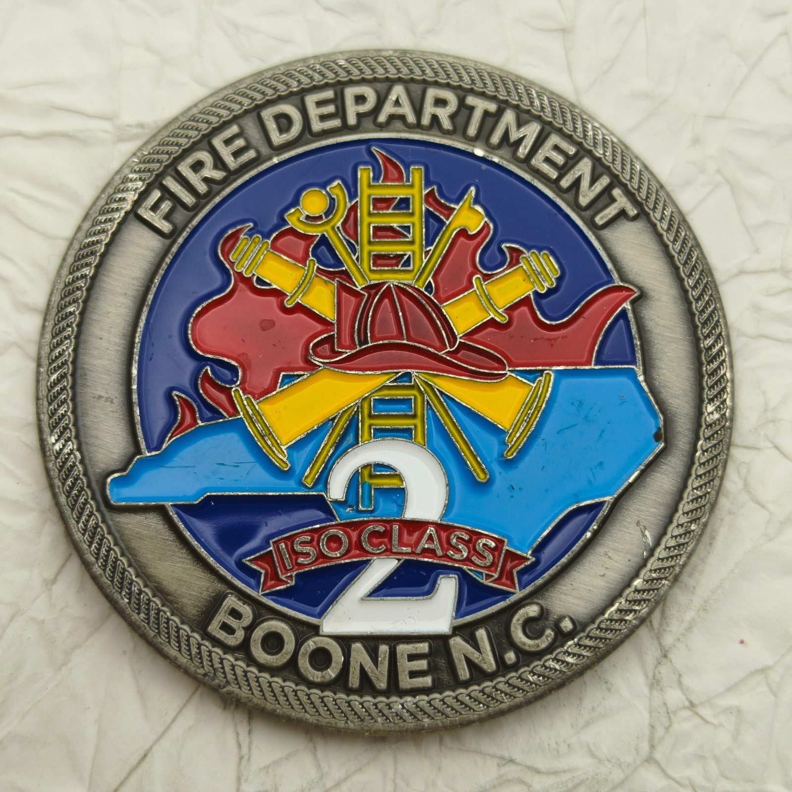 Boone NC Fire Dept ISO Class Challenge Coin