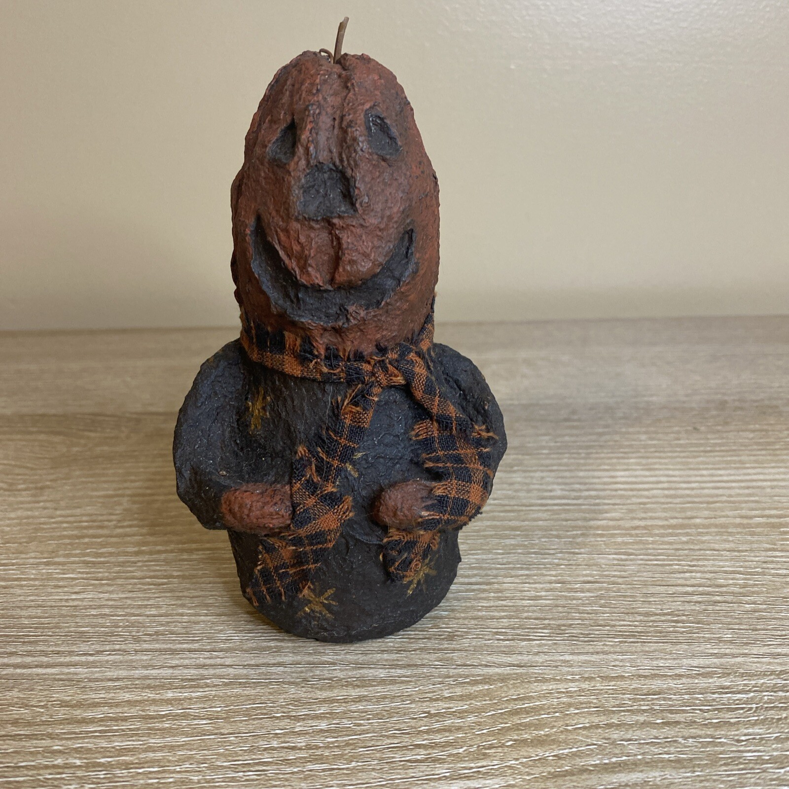 Vintage Debra Williams Folk Art Pumpkin Figurine Decor