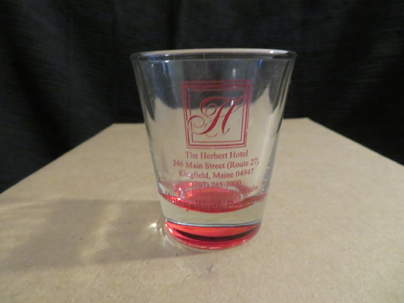 Collectible Herbert Grand Hotel SHOT GLASS