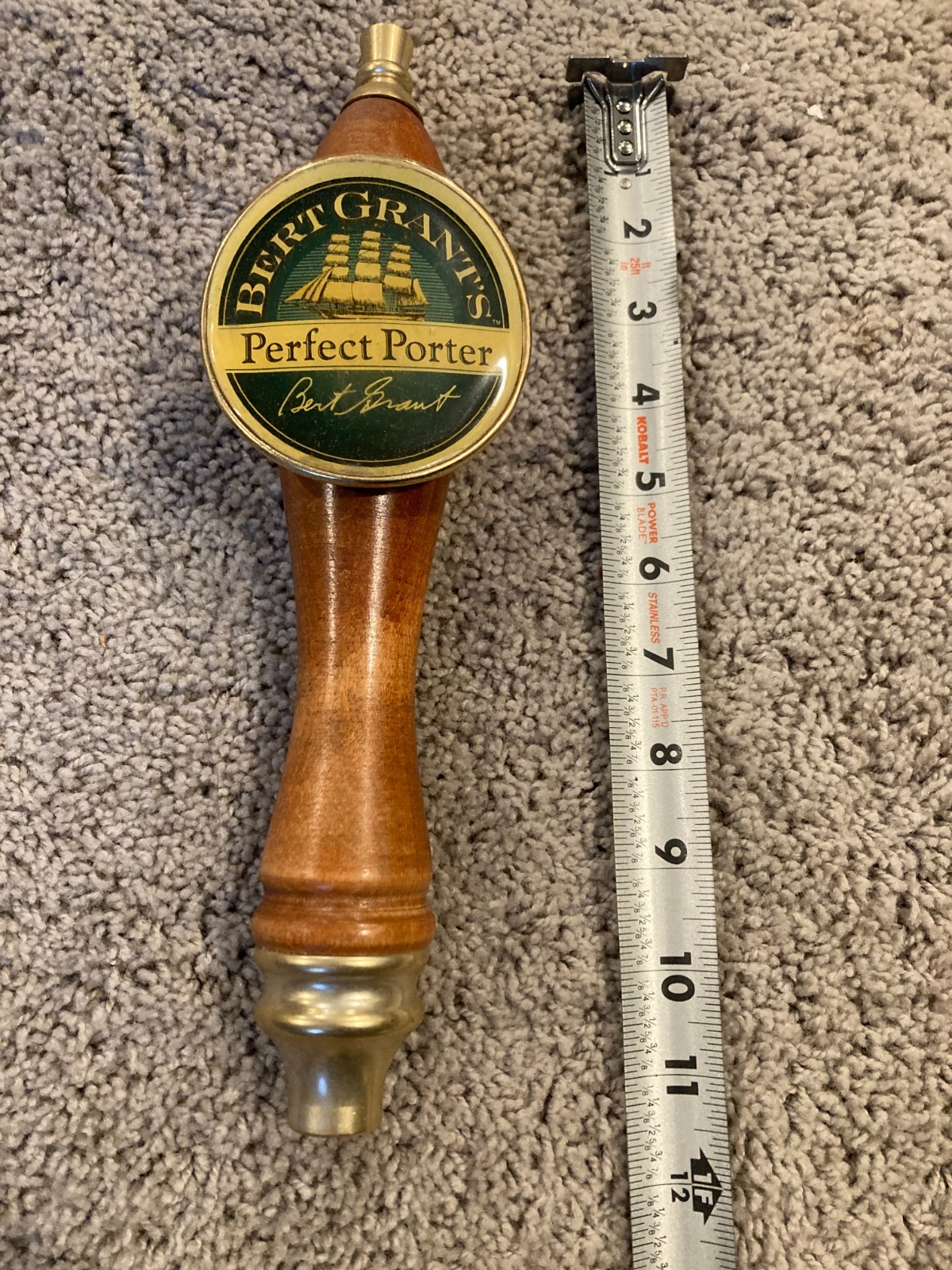 Bert Grants Perfect Porter Ale Beer Tap Handle