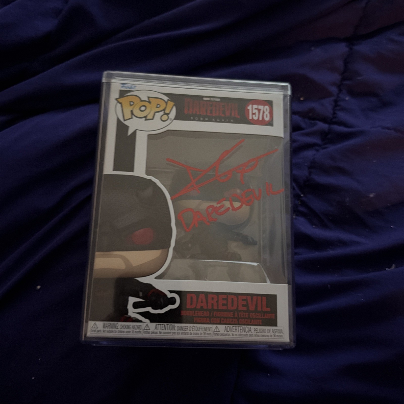 CHARLIE COX signed daredevil Funko pop #1578