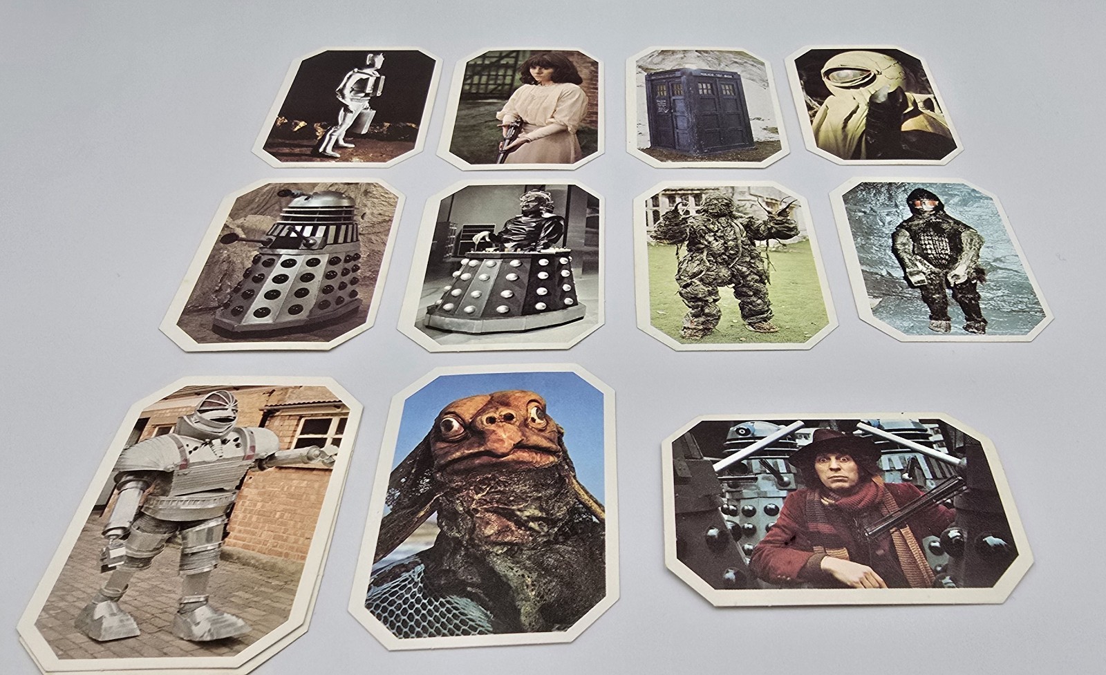 Amazing World Of Doctor Who Ty-Phoo Cards X12 COMPLETE 1976 Octagonal Vintage