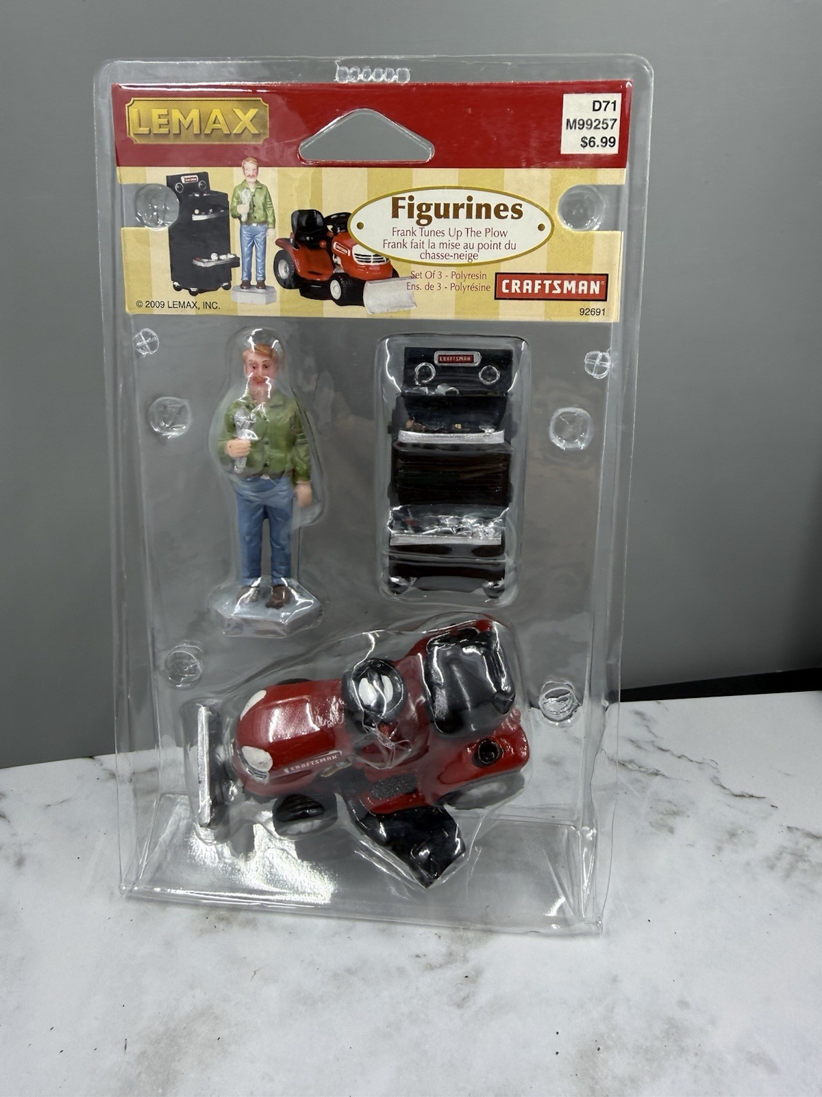 Sears Lemax Craftsman Frank Tunes Up The Plow Figurine Set 92691