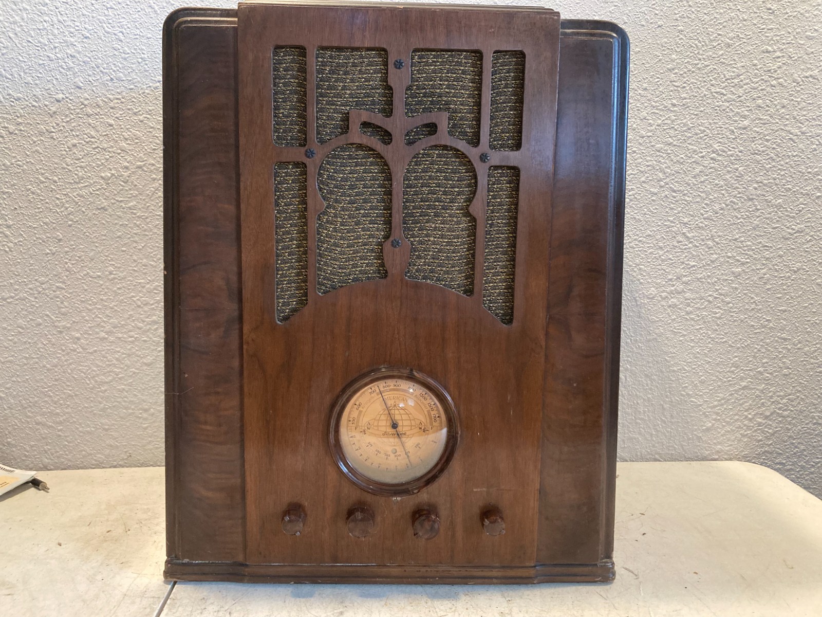 Silvertone Tube Radio Model 4524 Vintage 1930’s Untested P/R