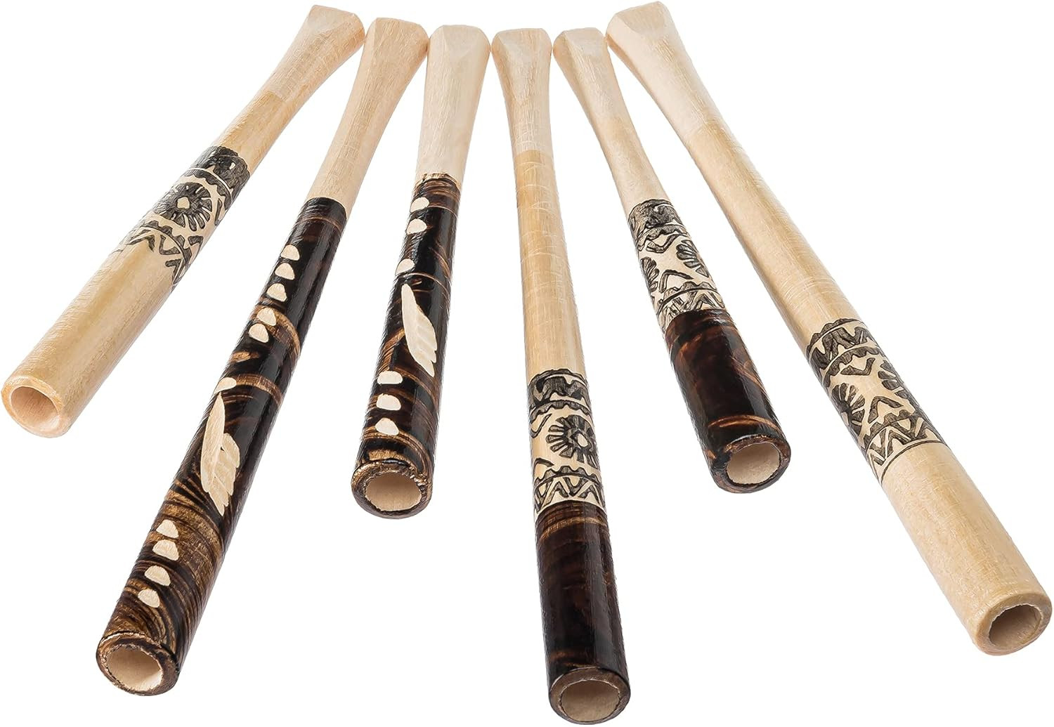 Set of 6 Wooden Handmade Regular Cigarette Holder Mouthpiece