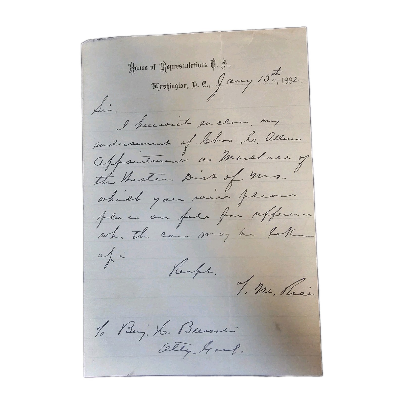 c.1895 William Black ALS Brighton 19th Cent Literary Letter Chicago “Sanda Fros”