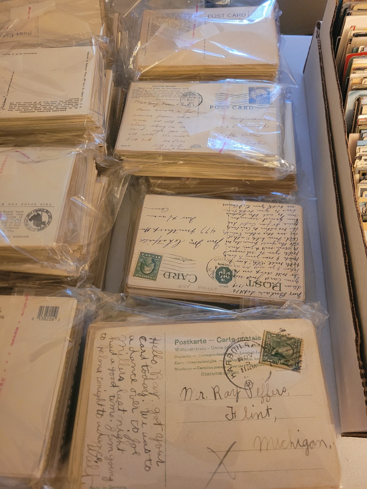 375 + Random Vintage Postcard Lot Mix Eras Sizes Used Unused Crafts Journaling