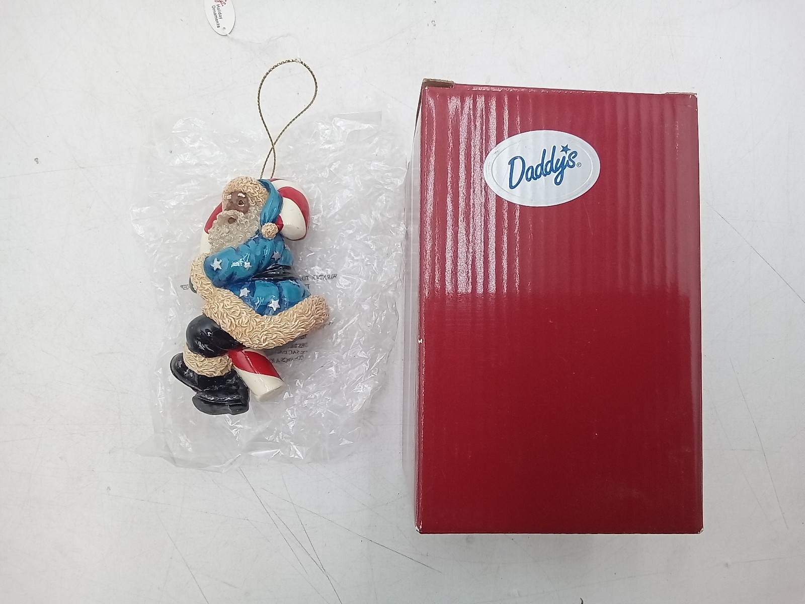 Daddy's Long Legs Holiday Ornaments Santa Climbing Candy Cane ORN26