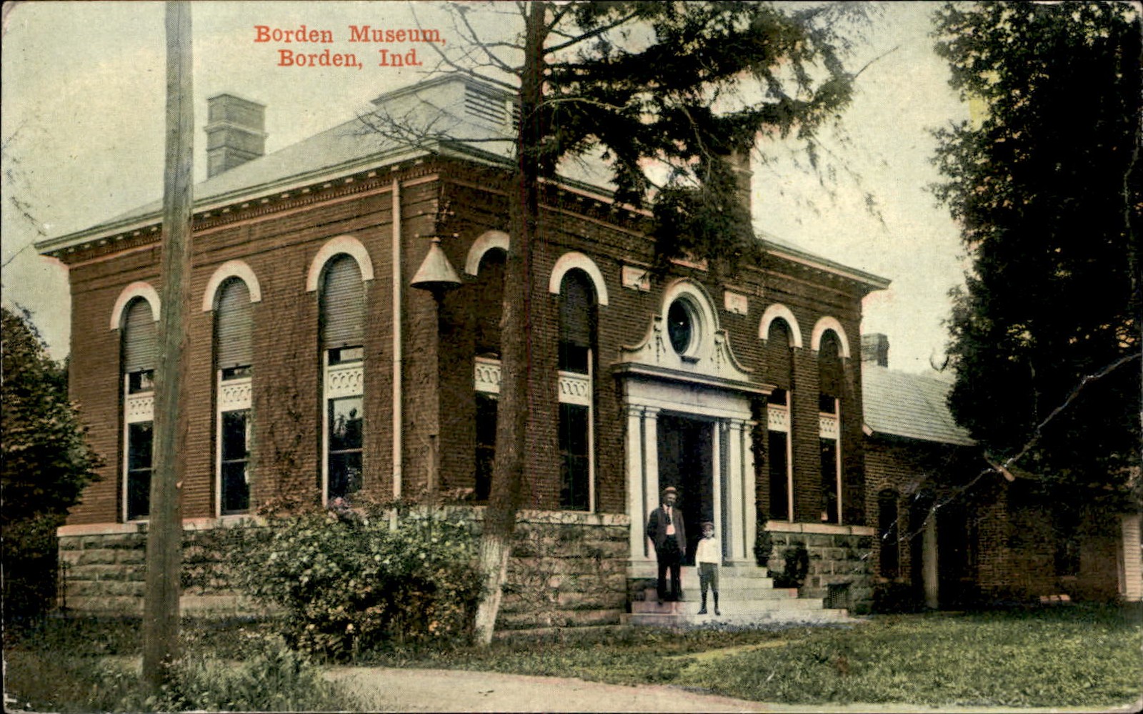 Borden Indiana IN Borden Museum Zim c1900s-10s Vintage Postcard