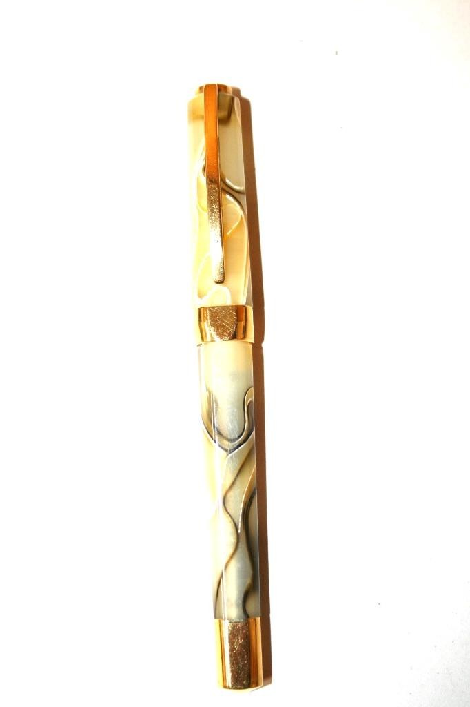 Visconti Opera Honey-Almond Ballpoint Pen Italian Luxury Writing Instrument MINT