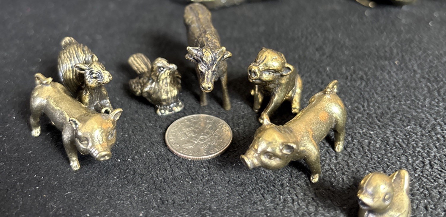 Brass Pig Hog Boar Good Luck Statue Figure Farm Animals squirrel cow duck Brass Pig Hog Boar Good Luck Statue Figure Farm Animals squirrel cow duck