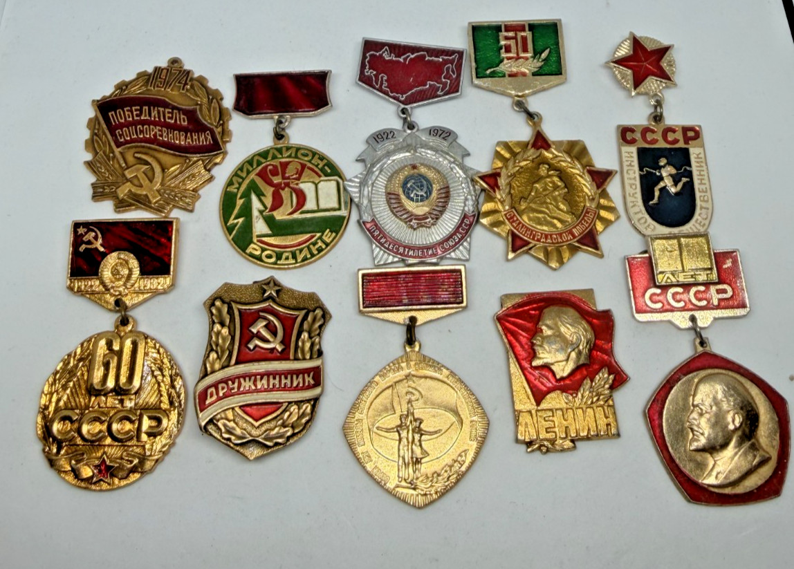 Vintage Soviet Pin , lot of 10 pcs