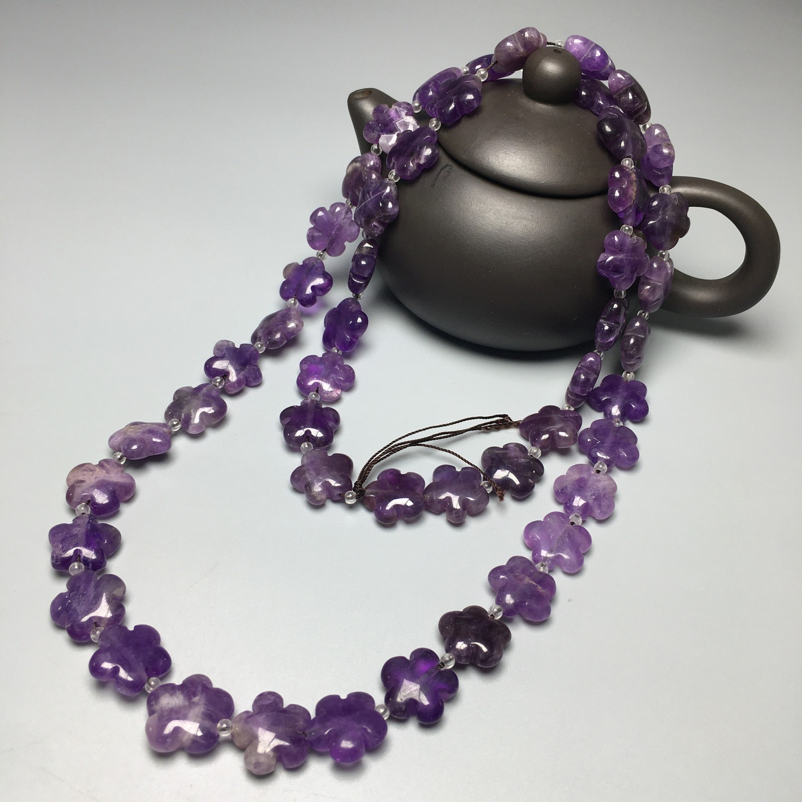 Han Dynasty Old Glass Bead Necklace Antique Chinese Vintage Collectible B551