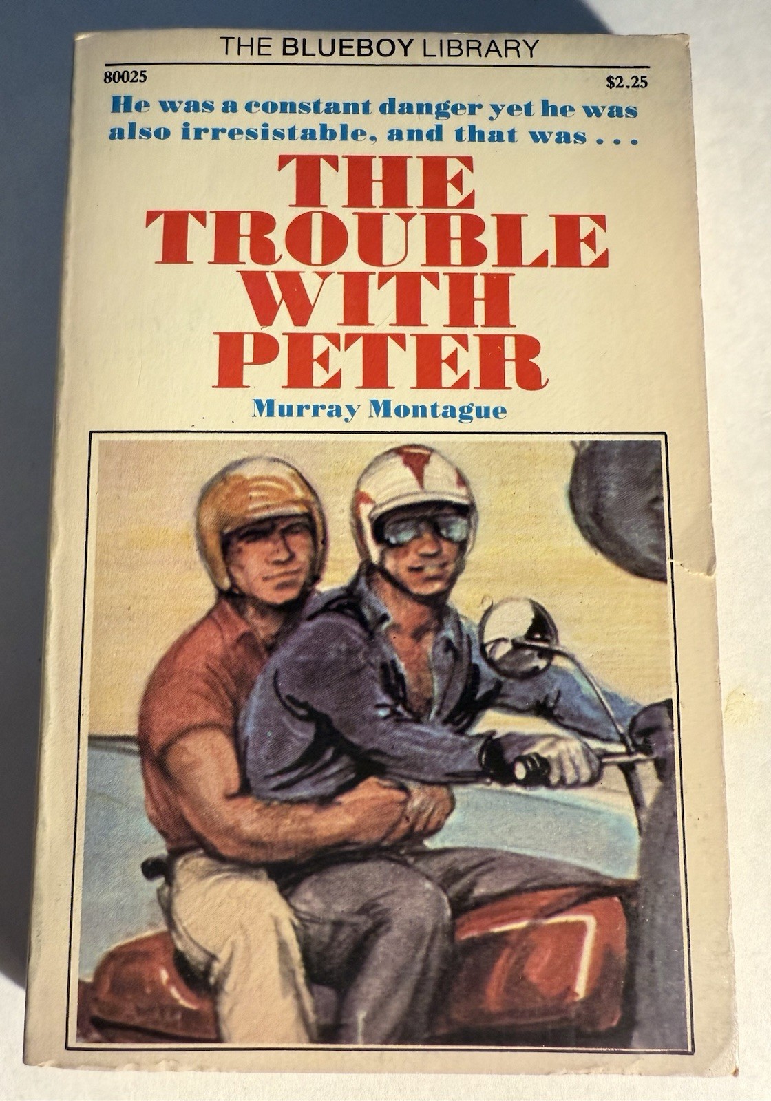 THE TROUBLE WITH PETER 1977 - M MONTAGUE BLUEBOY VINTAGE PULP NOVEL GAY INTEREST