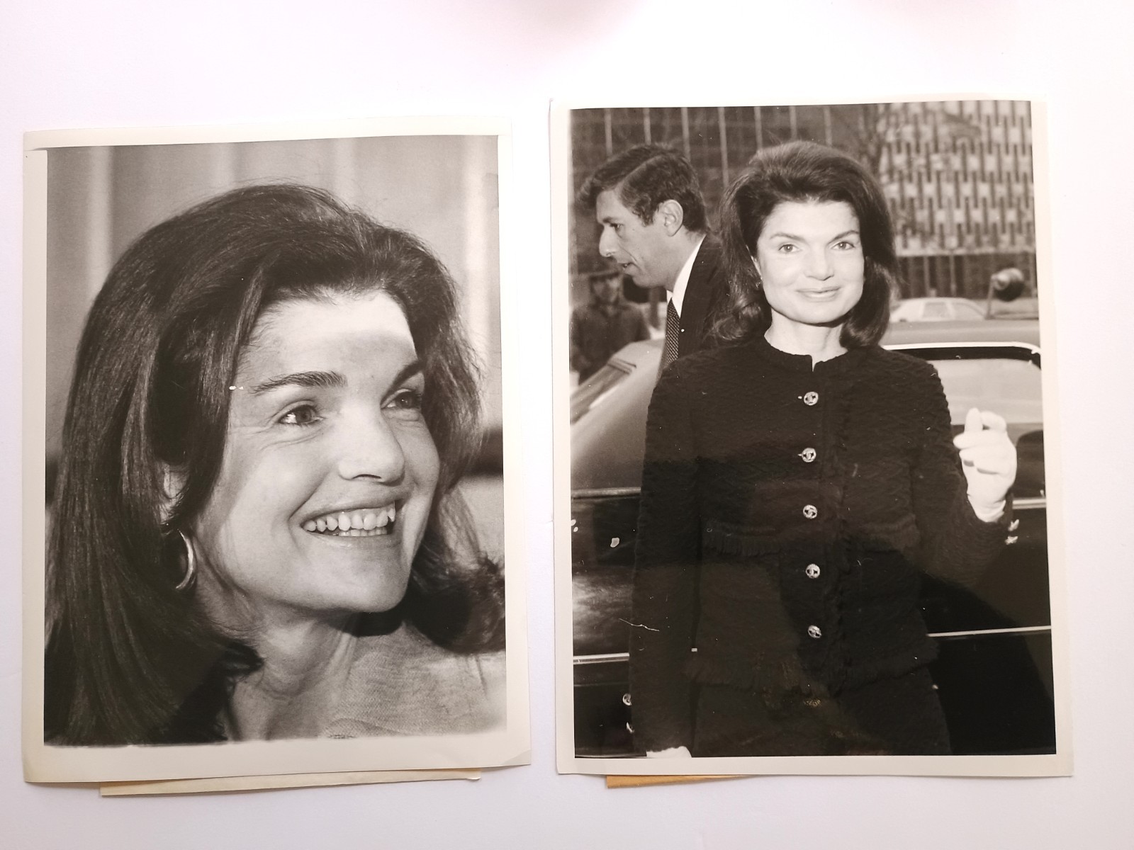 Jackie Kennedy 2 x Smiling Vintage Press Photographs LOVELY